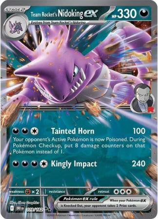 Destined Rivals 119/182 Team Rocket's Nidoking ex (Half Art)