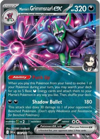 Destined Rivals 136/182 Marnie's Grimmsnarl ex (Half Art)