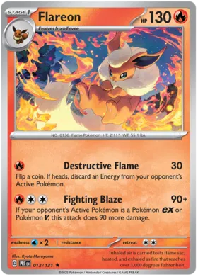 Prismatic Evolutions Master set bulk Fire (Red) Cards