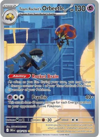 Destined Rivals 198/182 Team Rocket’s Orbeetle (Illustration Rare) IR